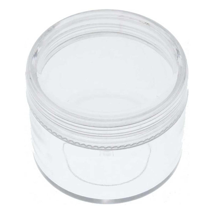 SE 1 1/2 inch Round Plastic Containers - 6pc - Screw on Lid