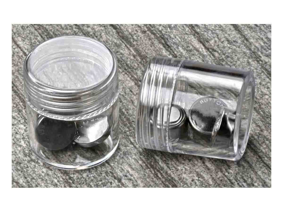 25.4mm - 1 inch Round Plastic Containers - 10pc - widgetsupply.com