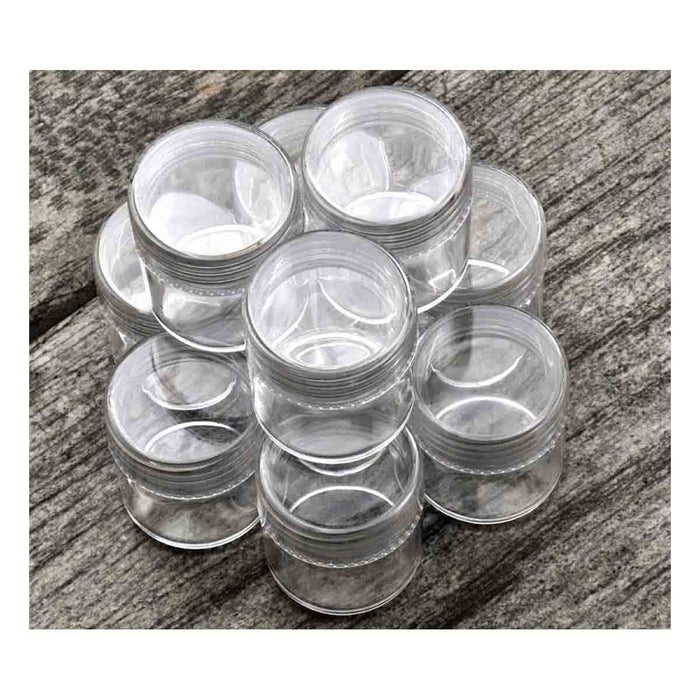 SE 1 inch Round Plastic Containers - 10pc