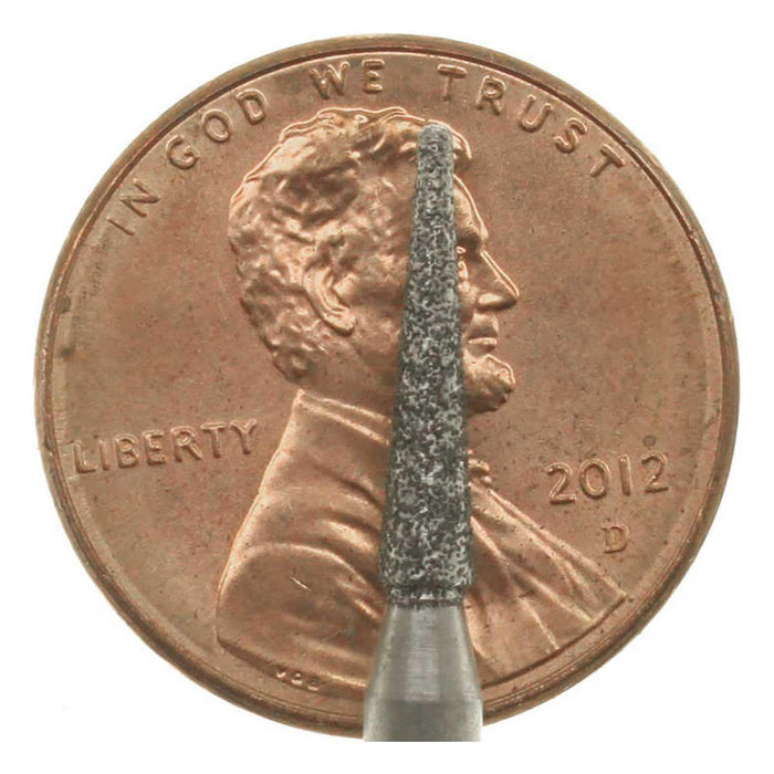 02.4mm - 3/32 x 1/2 inch Cone Diamond Burr 1/8 inch shank USA - widgetsupply.com