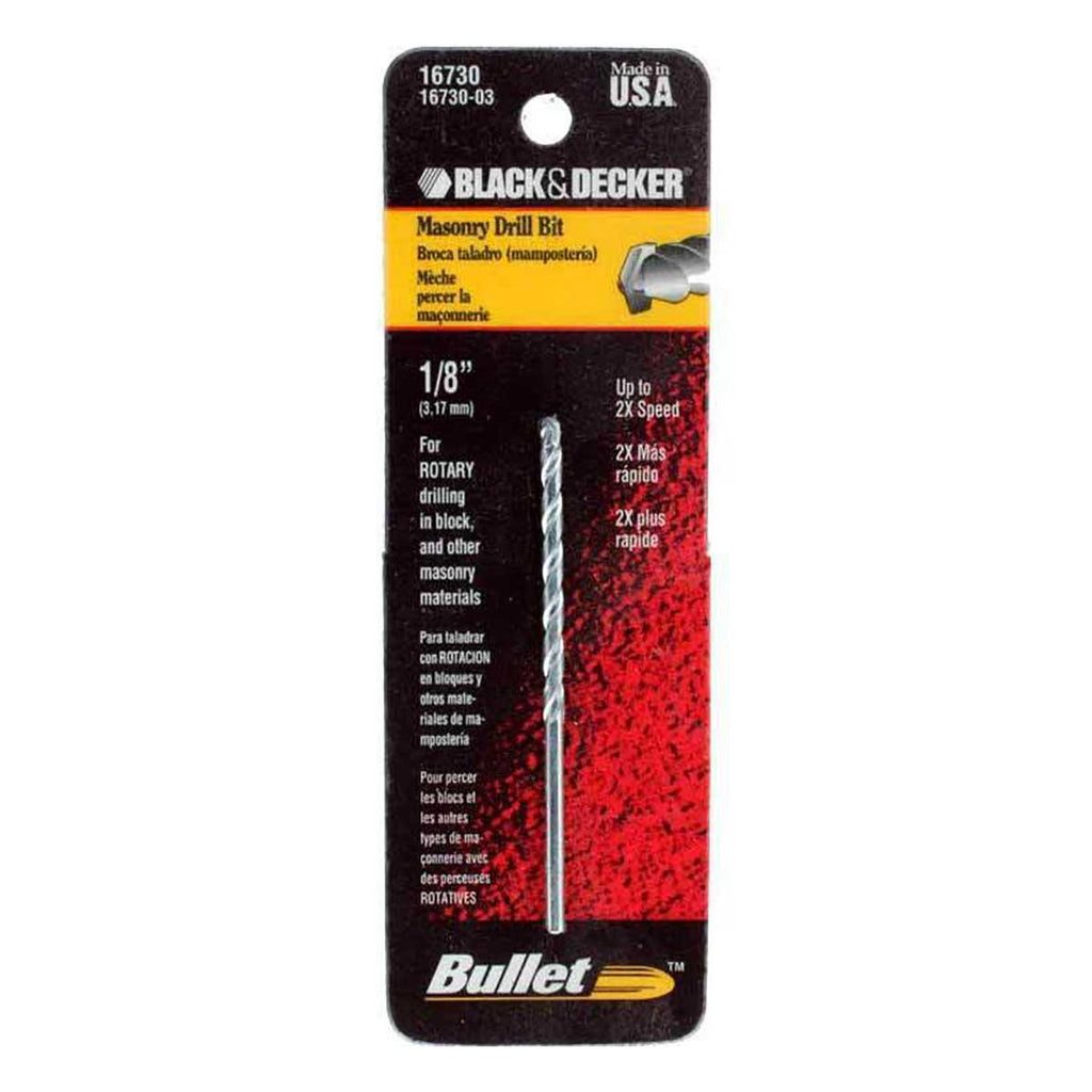 Black & Decker 16730 Masonry Bits, 3-Inch by 1/8-Inch