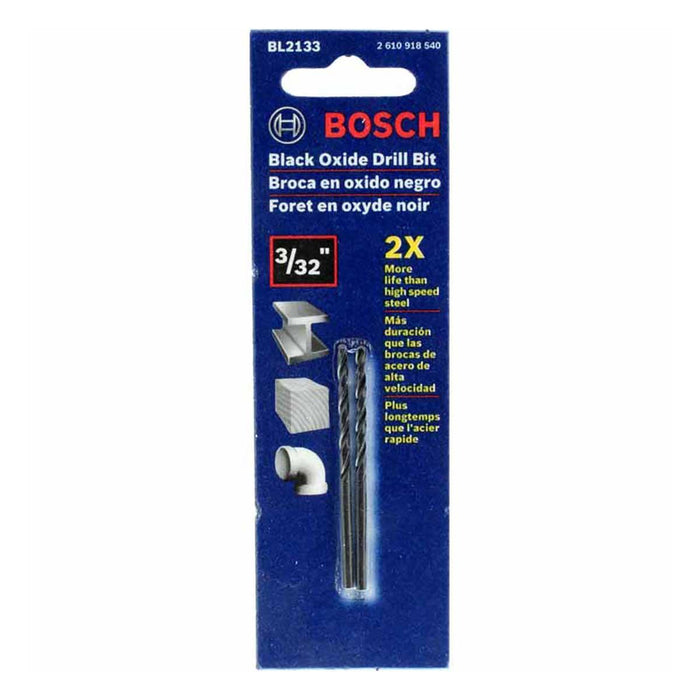 Bosch BL2133 - 3/32 inch Twist Drill Bits -  2pc - widgetsupply.com