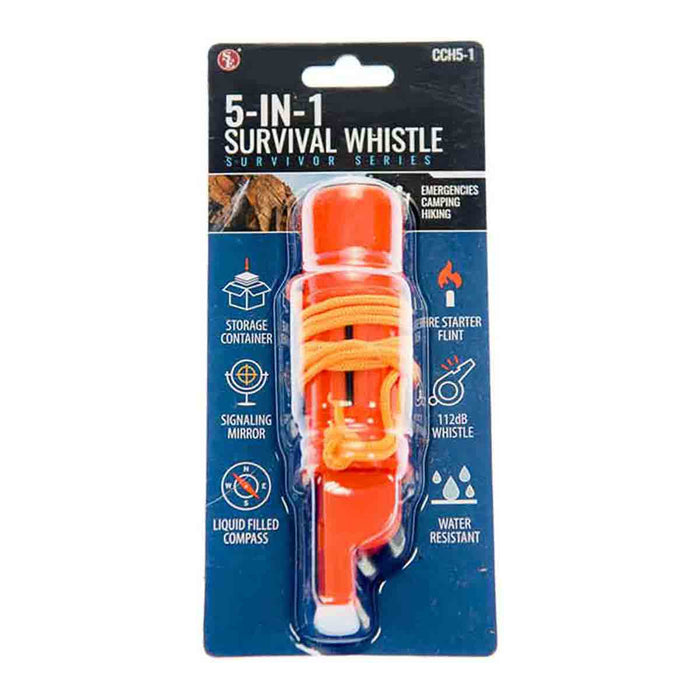 Survival Whistle - 5-in-1 - widgetsupply.com