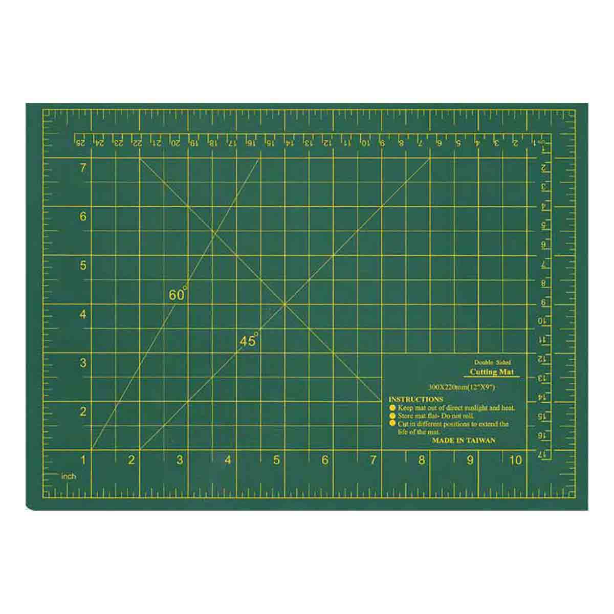 12 x 9 inch Green Self Healing Cutting Mat