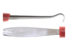 8.5 inch Double End Push/Pull Spring Hook Tool - Coated Handle - widgetsupply.com