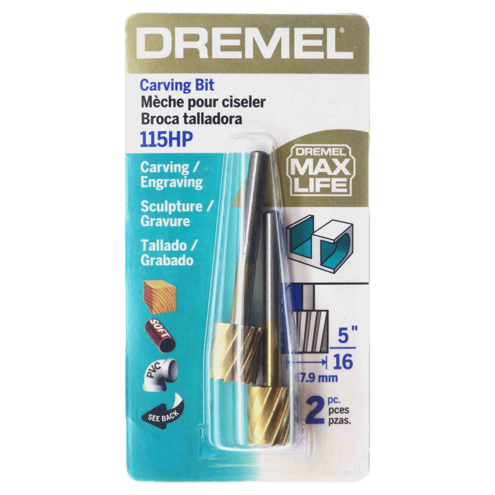 Dremel Max Life 5/16 Rotary Carving Bit (2-Pack) 115HP - The Home