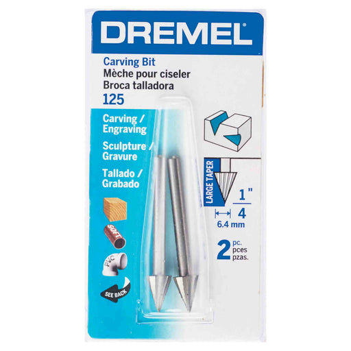 Dremel 125-02 - 1/4 inch CONE High Speed Steel Cutter - 2pc - widgetsupply.com