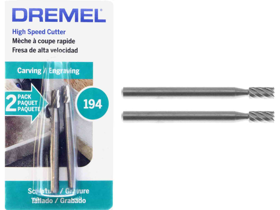Dremel 194 - 1/8 inch CYLINDER HSS Cutter -  2pc - widgetsupply.com