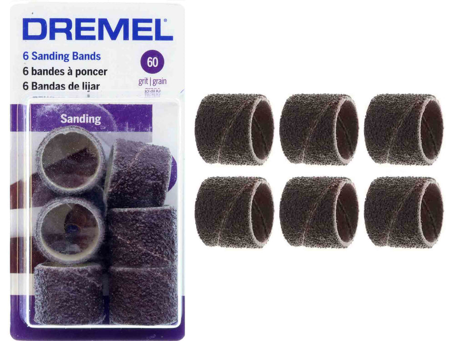 Sightseeing pas lommelygter Dremel 408 - 6pc 1/2 x 1/2 inch 60 Grit Sanding Bands — widgetsupply.com