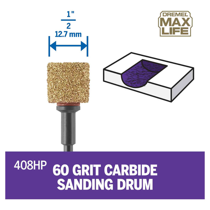 Dremel 408HP - 60 Grit Carbide Sanding Drum - widgetsupply.com