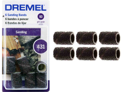 TEMO 100 pc 1/4 Inch Sand Drum Grit 180 Medium with 2 pc 1/8 Inch