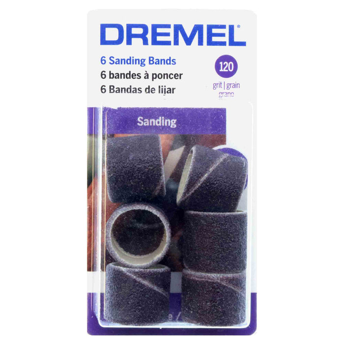 Dremel 432 - 1/2 x 1/2 inch 120 Grit Sanding Bands - 6pc - widgetsupply.com