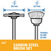 Dremel 447 Carbon Steel Brush Set - 2pc - widgetsupply.com