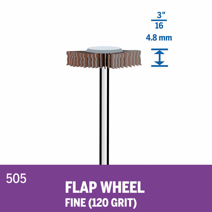 Dremel 505 - 1 1/8 x 3/16 inch 120 grit Flap Wheel - widgetsupply.com