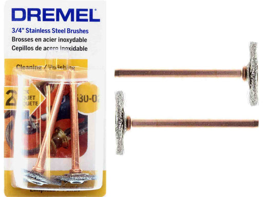 Dremel 530-02 Stainless Steel WHEEL Brush - 2pc - widgetsupply.com