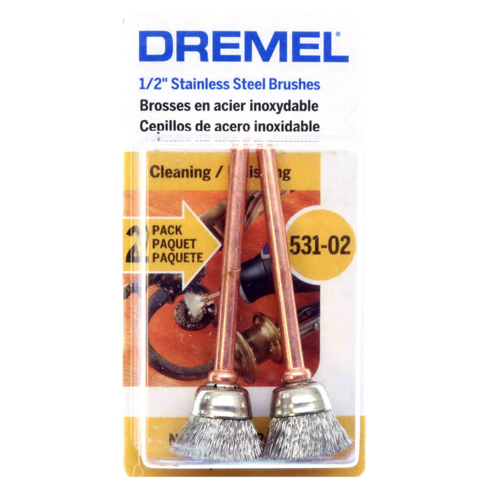 Dremel 531-02 Stainless Steel CUP Brush - 2pc - widgetsupply.com
