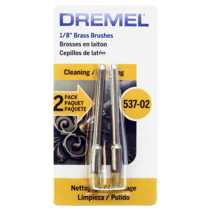 Dremel 537-02 Brass END Brushes - 2pc - widgetsupply.com