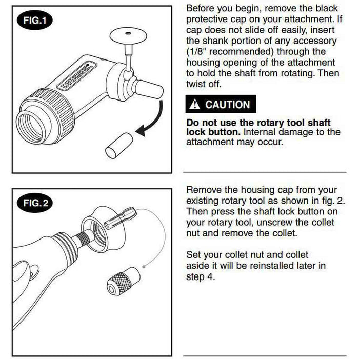 Tip of the day: Dremel right angle to flex shaft 