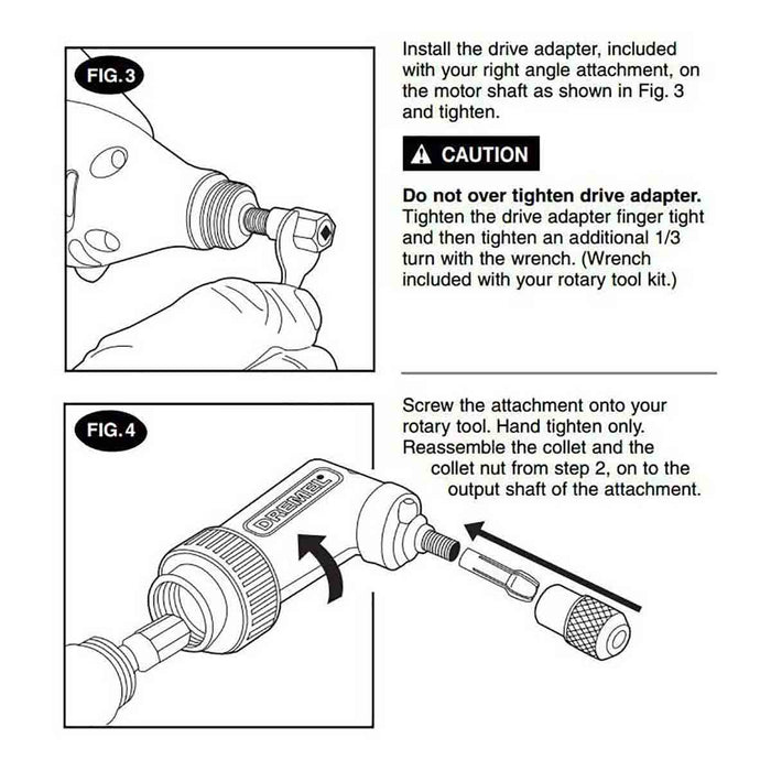  Dremel 575 Right Angle Attachment for Rotary Tool- Angle Drill  Attachment , Black : Everything Else
