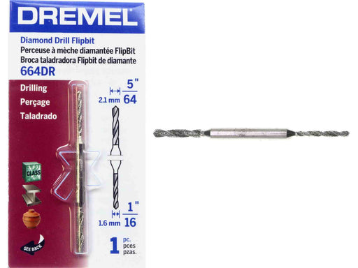 Dremel 664DR 1.6 and 2mm Diamond Flip Drill Bit - widgetsupply.com
