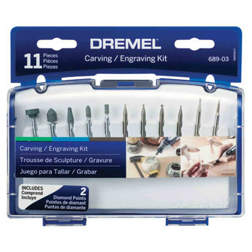 Dremel 689-01 11pc Carving / Engraving Accessory Kit - widgetsupply.com