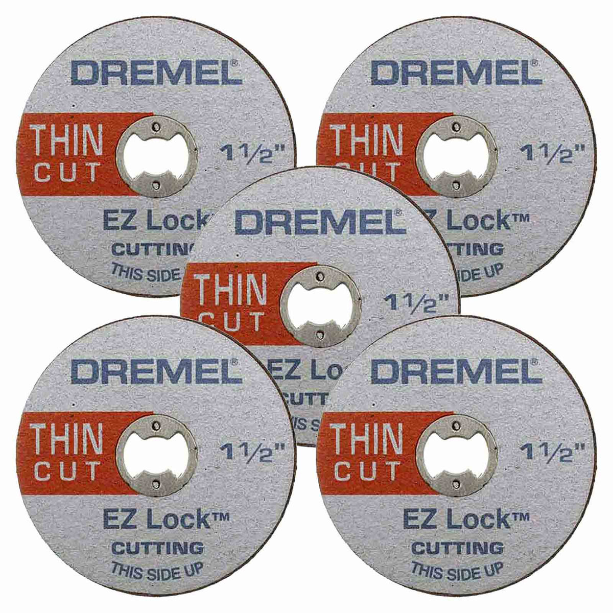 Dremel EZ409 - 5pc EZ Lock Thin Cut-off Wheels - Cuts Metal —