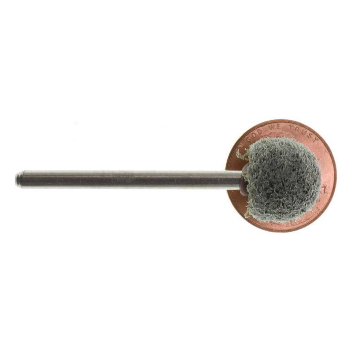 12.7mm - 1/2 inch Medium Round Abrasive Buff - 1/8 inch shank -  USA - widgetsupply.com