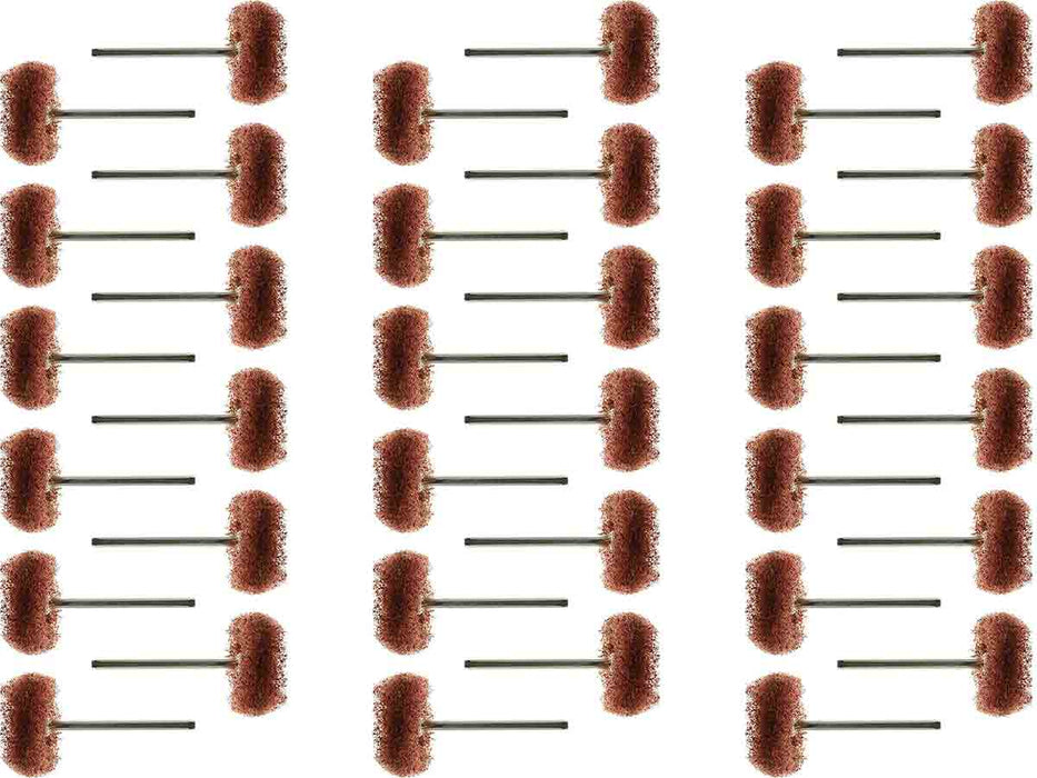 25mm - 1 inch 400 Grit Abrasive Buffing Wheels - 36pc - 1/8 inch shank - widgetsupply.com