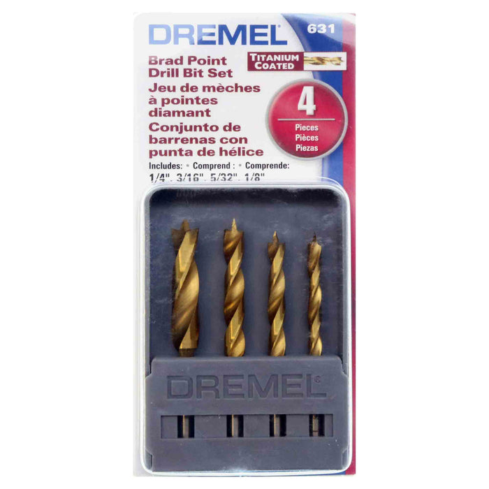 Dremel 631 -Brad Point Drill Bit Set -  4pc - widgetsupply.com
