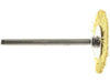 25.4mm - 1 inch Brass Wheel Brush - 1/8 inch shank - widgetsupply.com