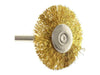 22.2mm - 7/8 inch Brass Wheel Brush - 1/8 inch shank - widgetsupply.com