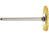 22.2mm - 7/8 inch Brass Wheel Brush - 1/8 inch shank - widgetsupply.com