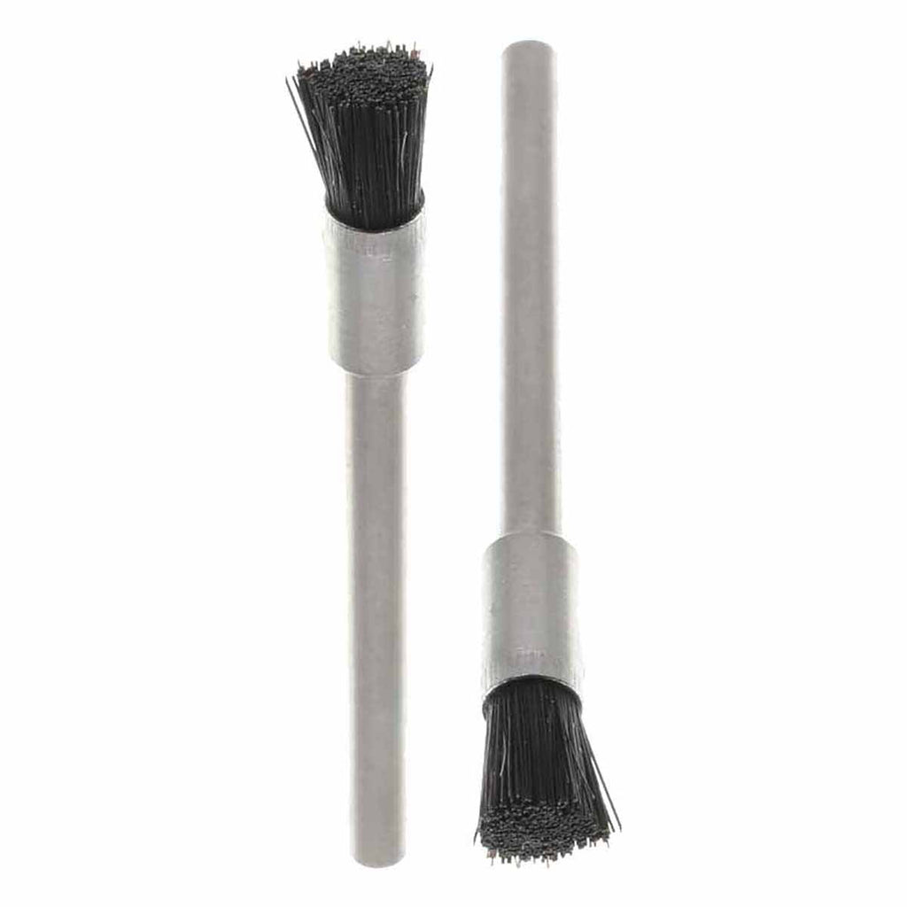Brass Bristle End Brushes 1/4 diameter on Mandrels for Jewelry Cleaning