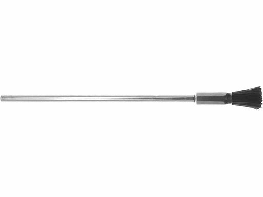 06.4mm - 1/4 inch Medium Bristle End Brush - extra long 1/8 inch shank - widgetsupply.com