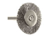 19mm - 3/4 inch Stainless Steel Wheel Brush - 1/8 inch shank - 36pc - widgetsupply.com