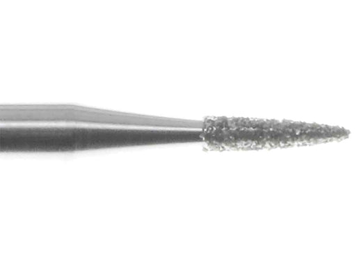 01.2 mm Flame Diamond Burr - 150 Grit - Germany - 3/32 inch shank - widgetsupply.com
