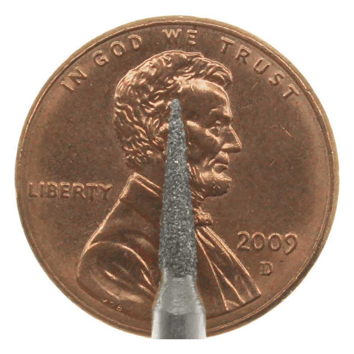 02.4mm - 3/32 x 3/8 inch Cone Diamond Burr - 1/8 inch shank - widgetsupply.com