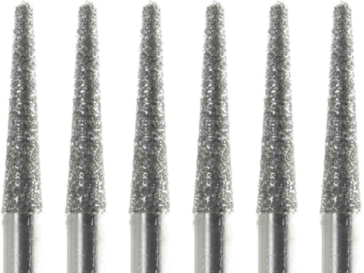 03.2mm - 1/8 x 9/16 inch Cone Diamond Burr - 6pc - widgetsupply.com