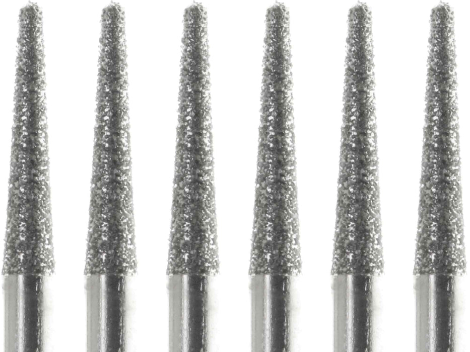 03.2mm - 1/8 x 9/16 inch Cone Diamond Burr - 6pc - widgetsupply.com