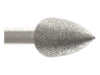 04.8mm - 3/16 x 13/32 inch 600 Grit Flame Diamond Burr - 1/8 inch shank - widgetsupply.com