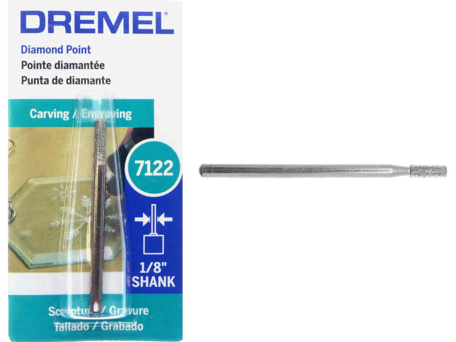 Dremel 7122 3/32 inch Cylinder Diamond Point - widgetsupply.com