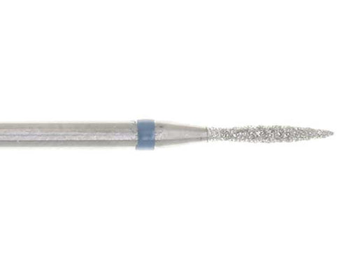 01.5 x 8.5mm Flame Diamond burr - 150 Grit - 3/32 inch shank - widgetsupply.com