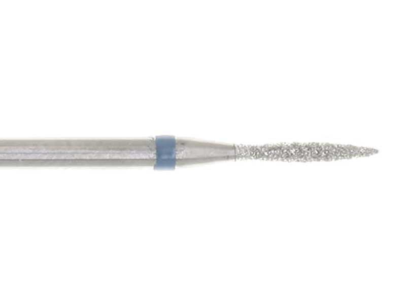 01.5 x 8.5mm Flame Diamond burr - 150 Grit - 3/32 inch shank - widgetsupply.com
