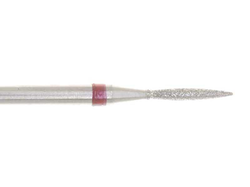 01.4 x 8.3mm Flame Diamond burr - 320 Grit - 3/32 inch shank - widgetsupply.com