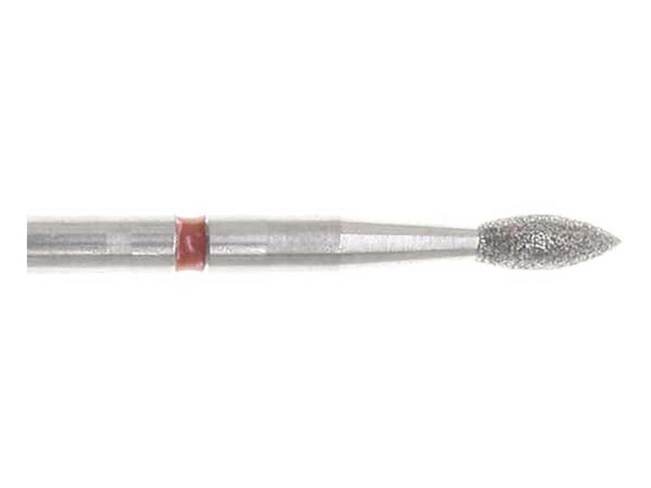 02.2 x 5.4mm Flame Diamond burr - 320 Grit - 3/32 inch shank - widgetsupply.com
