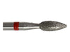 02.8 x 7.5mm Flame Diamond Bur - 320 Grit  - 3/32 inch shank - widgetsupply.com