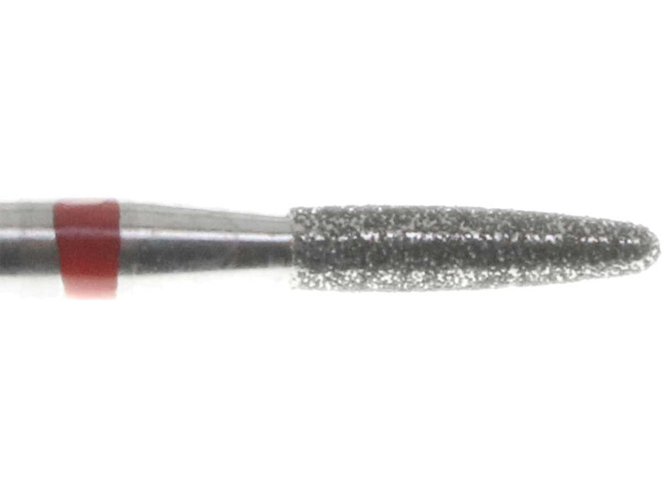 01.8 x 8.6mm Flame Diamond Bur - 320 Grit  - 3/32 inch shank - widgetsupply.com