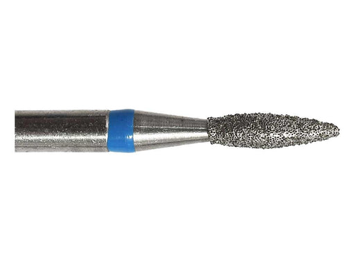 01.9 x 7.0mm Flame Diamond Bur - 150 Grit  - 3/32 inch shank - widgetsupply.com