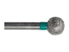 5.3 x 4.8mm Round Diamond Bur - 100 grit - 3/32 inch shank - widgetsupply.com