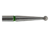 01.8 x 1.4mm Round Diamond Bur - 100 grit  - 3/32 inch shank - widgetsupply.com